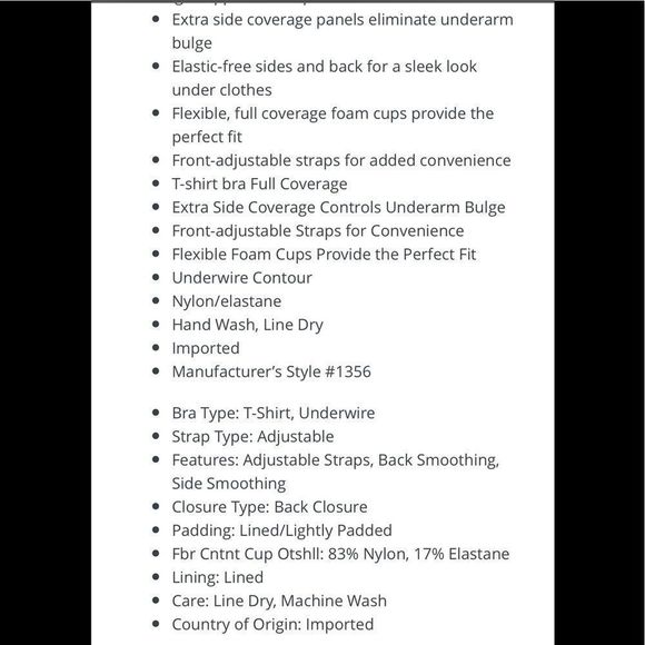 Warner’s Full Coverage Bra - Picture 2 of 5